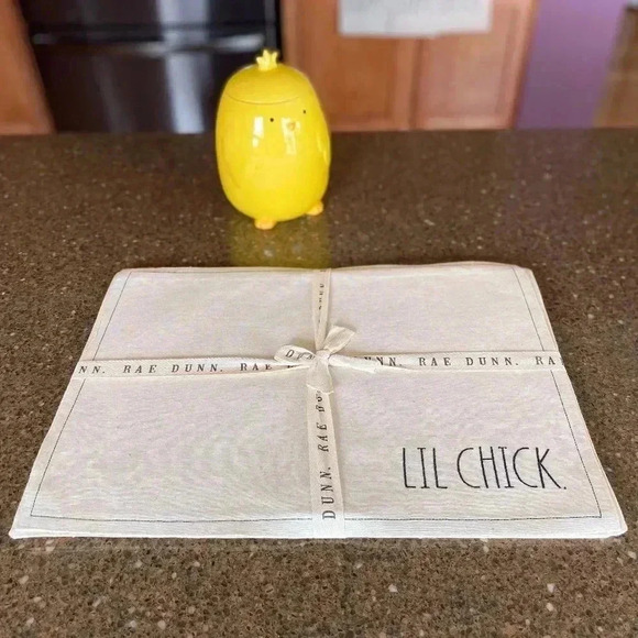 NEW Rae Dunn -  set of FOUR (4) ADORABLE Easter Placemats with embroidery - Picture 2 of 9